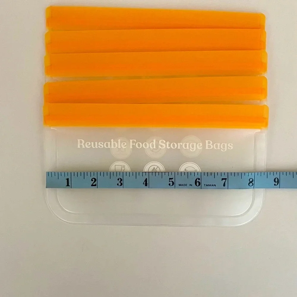 NEW Frosted with Accent Color 12 each Reusable Food Storage Bags